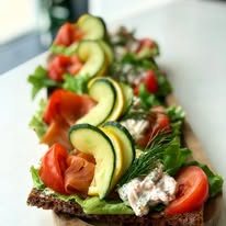 Smörgås med lax och avokado